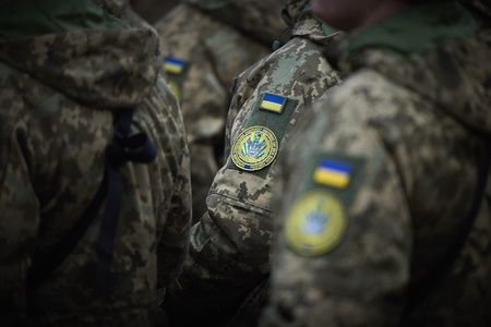 Ukrainian flags (courtesy of President of Ukraine)